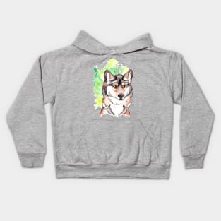 Mexican Gray Wolf Kids Hoodie